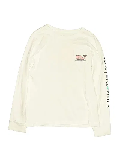 Pre-owned Vineyard Vines Kids' Long Sleeve T-shirt In White