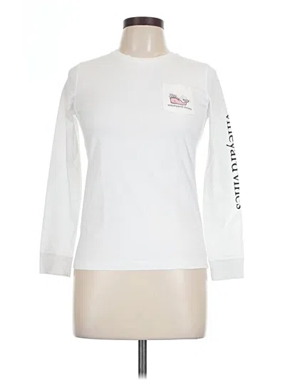 Pre-owned Vineyard Vines Long Sleeve T-shirt In White