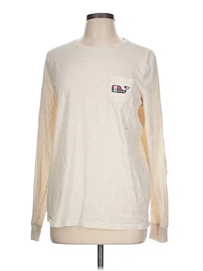 Pre-owned Vineyard Vines Long Sleeve T-shirt In White