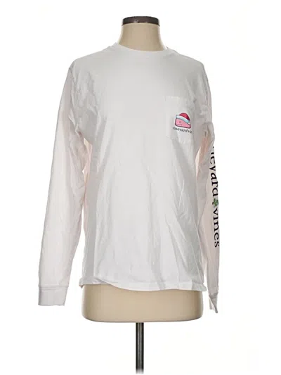 Pre-owned Vineyard Vines Long Sleeve T-shirt In White