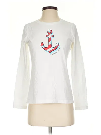 Pre-owned Vineyard Vines Long Sleeve T-shirt In White