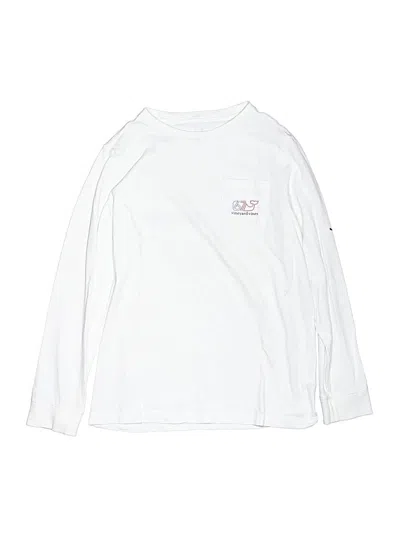 Pre-owned Vineyard Vines Kids' Long Sleeve T-shirt In White