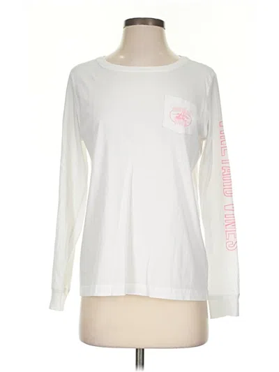 Pre-owned Vineyard Vines Long Sleeve T-shirt In White