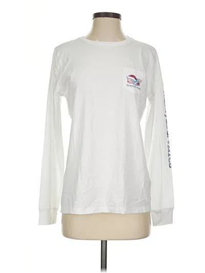 Pre-owned Vineyard Vines Long Sleeve T-shirt In White