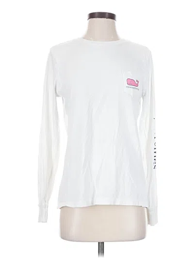 Pre-owned Vineyard Vines Long Sleeve T-shirt In White
