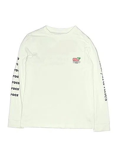 Pre-owned Vineyard Vines Kids' Long Sleeve T-shirt In White
