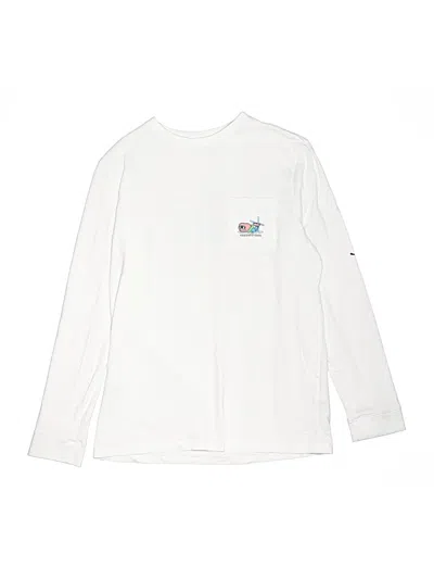 Pre-owned Vineyard Vines Kids' Long Sleeve T-shirt In White