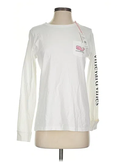 Vineyard Vines Long Sleeve T-shirt In White