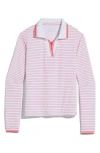 Vineyard Vines Long Sleeve Upf 50+ Crop Golf Polo In Purple