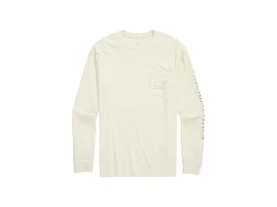 Vineyard Vines Long Sleeve Vintage Whale Pocket T-shirts In Neutral