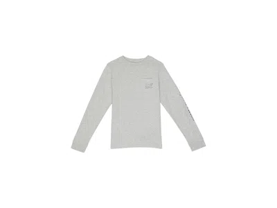 Vineyard Vines Long Sleeve Vintage Whale (toddler/little Kids/big Kids) Boy's T Shirt Grey Heather: Xl (18 Big Kid) In Gray