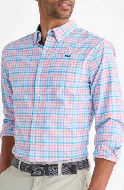 Vineyard Vines Mangrove Upf 30+ Button-down Shirt In Multi
