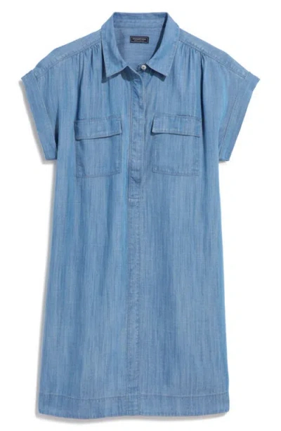 Vineyard Vines Margo Chambray Popover Shirtdress In Blue Mirage
