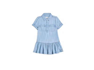 Vineyard Vines Margo Dress (toddler/little Kid/big Kid) Girl's Dress Light Acid Wash: 7 Little Kid In Blue