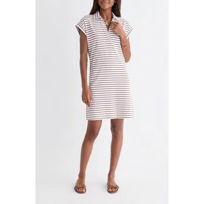 Vineyard Vines Margo Stripe Short Sleeve Polo Dress In Pink