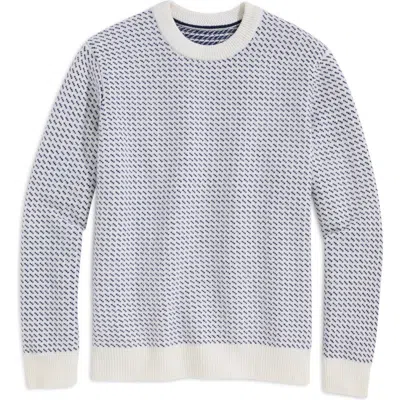 Vineyard Vines Marine Merino Wool Blend Sweater In Marshmallow