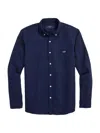 Vineyard Vines Men's Linen Button-down Shirt In Nautical Navy