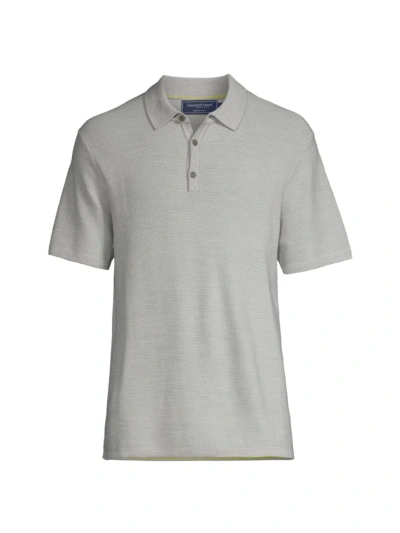 Vineyard Vines Men's On-the-go Wool Polo Shirt In Light Grey
