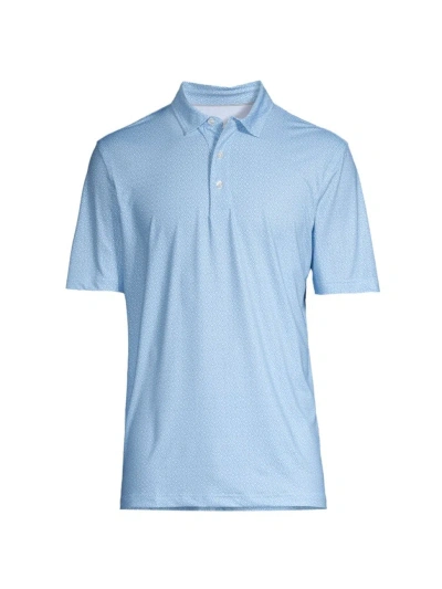Vineyard Vines Men's Palermo Printed Polo Shirt In Link Blue