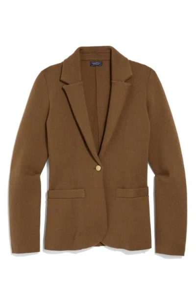 Vineyard Vines Merino Wool Blend Sweater Blazer In Brown