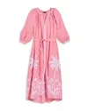 Vineyard Vines Embroidered Linen Cover-up Midi Dress In Palm Beach