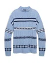 Vineyard Vines Mock Neck Sweater In Blue