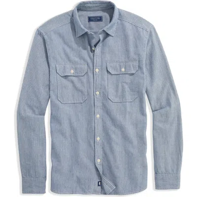 Vineyard Vines Montauk Indigo Stripe Button-up Shirt In Gray