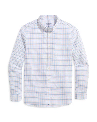 Vineyard Vines Moorings Tattersall Performance Shirt In Peaches  Cream