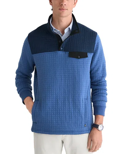 Vineyard Vines Navigator Quilted Color Blocked Pullover In Moonshine