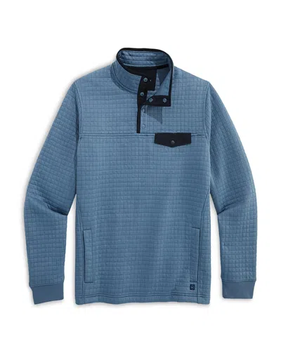 Vineyard Vines Navigator Relaxed Quarter Snap Sweatshirt In Blue