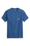 Vineyard Vines Outlined Surf Logo Short Sleeve Graphic T-shirt In Silver