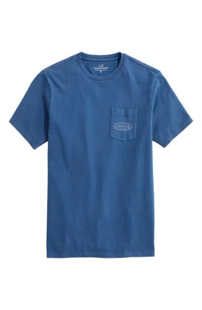 Vineyard Vines Outlined Surf Logo Short Sleeve Graphic T-shirt In Silver