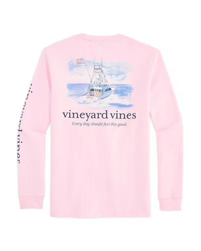 Vineyard Vines Painted Shining Sea Logo Graphic Shirt In Pink