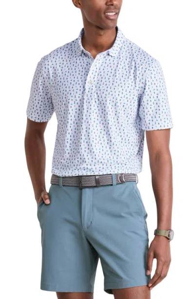 Vineyard Vines Palmero Brrr° Performance Polo In White