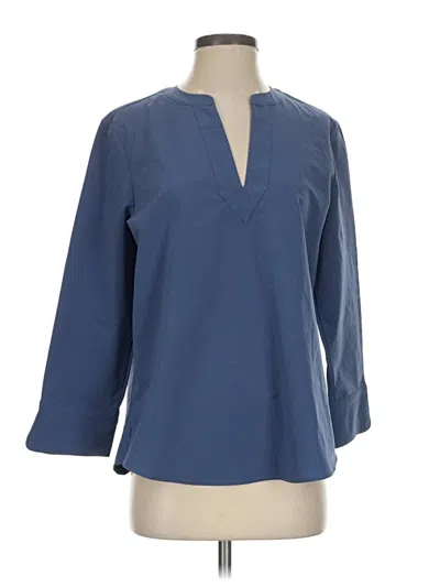 Pre-owned Vineyard Vines Performance 3/4 Sleeve Blouse In Blue