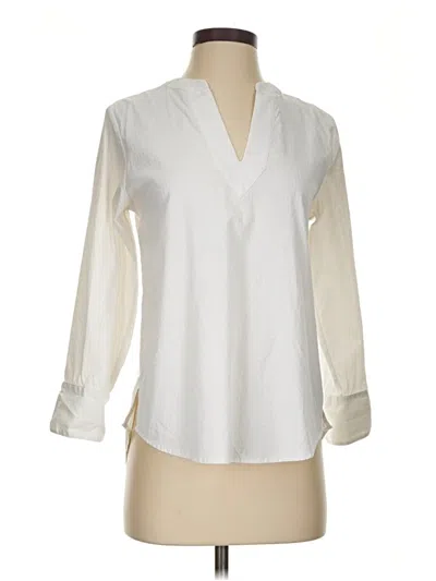 Pre-owned Vineyard Vines Performance 3/4 Sleeve Blouse In Ivory