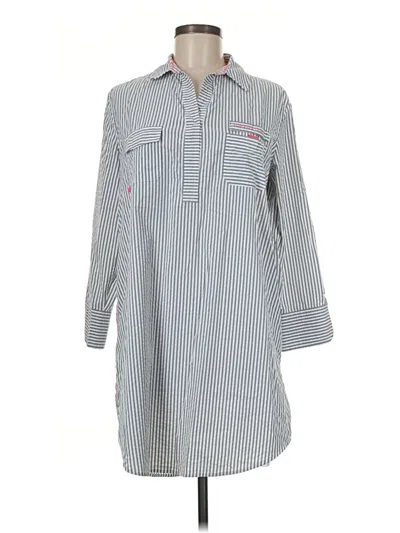 Pre-owned Vineyard Vines Performance 3/4 Sleeve Button Down Shirt In Gray
