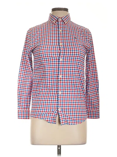 Pre-owned Vineyard Vines Performance 3/4 Sleeve Button Down Shirt In Red