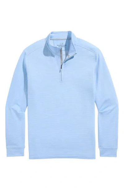 Vineyard Vines Performance Club Quarter-zip Pullover In Blue