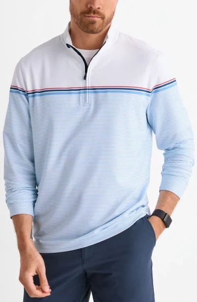 Vineyard Vines Performance Club Quarter-zip Pullover In Blue