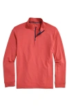 Vineyard Vines Performance Club Quarter-zip Pullover In Pink