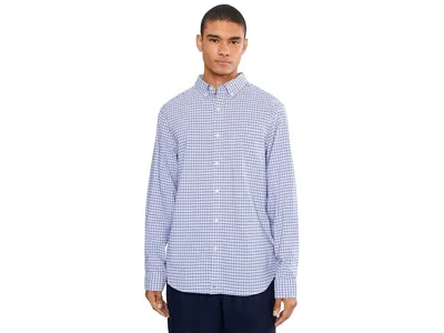 Vineyard Vines Performance Cotton Tattersall Shirt Men's Clothing Lavender Sky: 2xl, Cotton/nylon/spandex In Blue