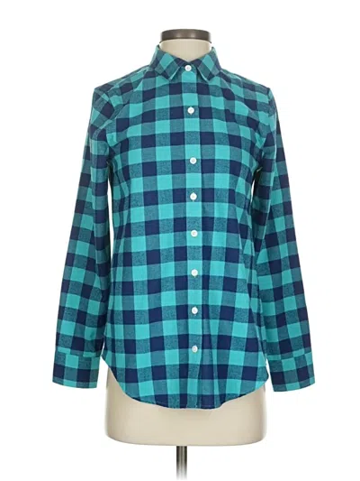 Pre-owned Vineyard Vines Performance Long Sleeve Blouse In Blue