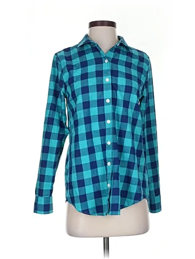 Pre-owned Vineyard Vines Performance Long Sleeve Blouse In Blue