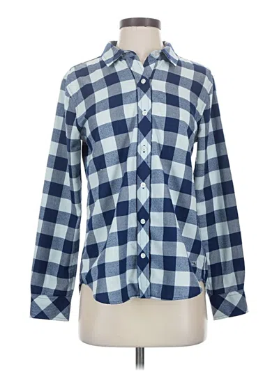 Pre-owned Vineyard Vines Performance Long Sleeve Blouse In Blue