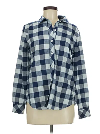 Pre-owned Vineyard Vines Performance Long Sleeve Blouse In Blue