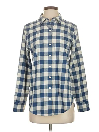 Pre-owned Vineyard Vines Performance Long Sleeve Blouse In Blue