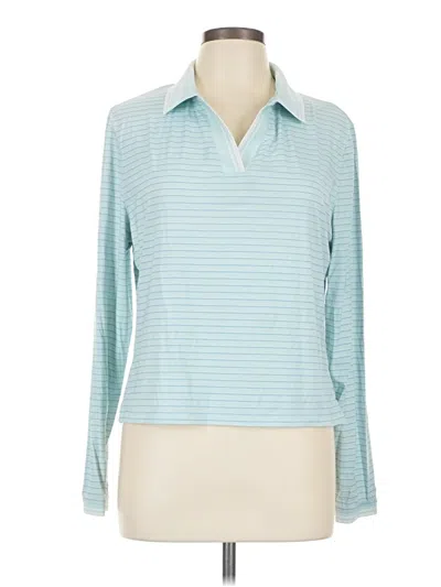 Pre-owned Vineyard Vines Performance Long Sleeve Blouse In Teal