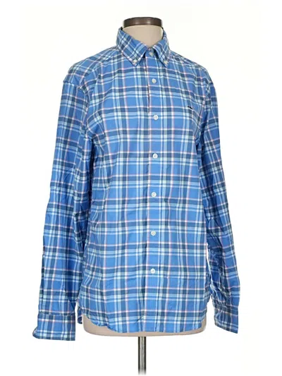 Pre-owned Vineyard Vines Performance Long Sleeve Button Down Shirt In Blue