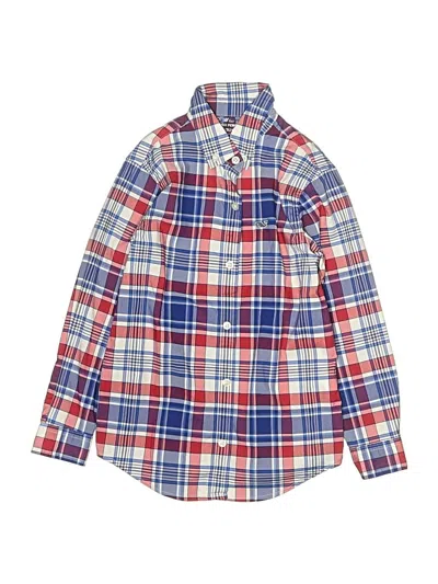 Pre-owned Vineyard Vines Performance Kids' Long Sleeve Button Down Shirt In Blue
